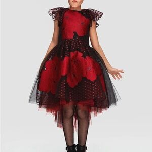 Lidea girls size 7/8 Red and Black Sleeveless Formal dance/party/recital/Dress
